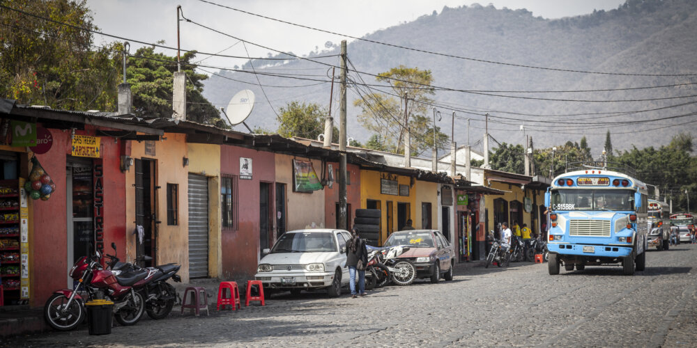 Typischer Strassenzug in Antigua Guatemala